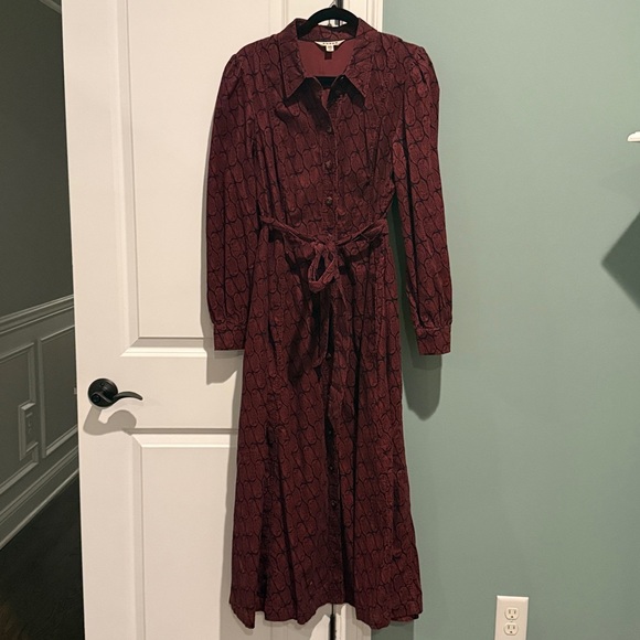 Boden Deep Red Long Sleeve Dress - Picture 1 of 5
